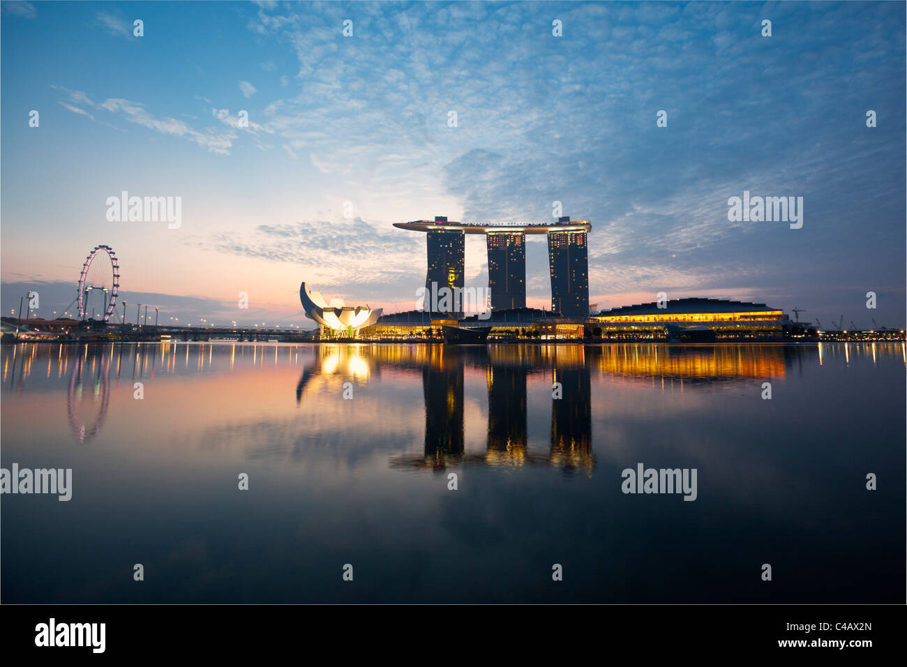 Singapore, Singapore, Marina Bay. Il Marina Bay Sands Singapore. Foto Stock