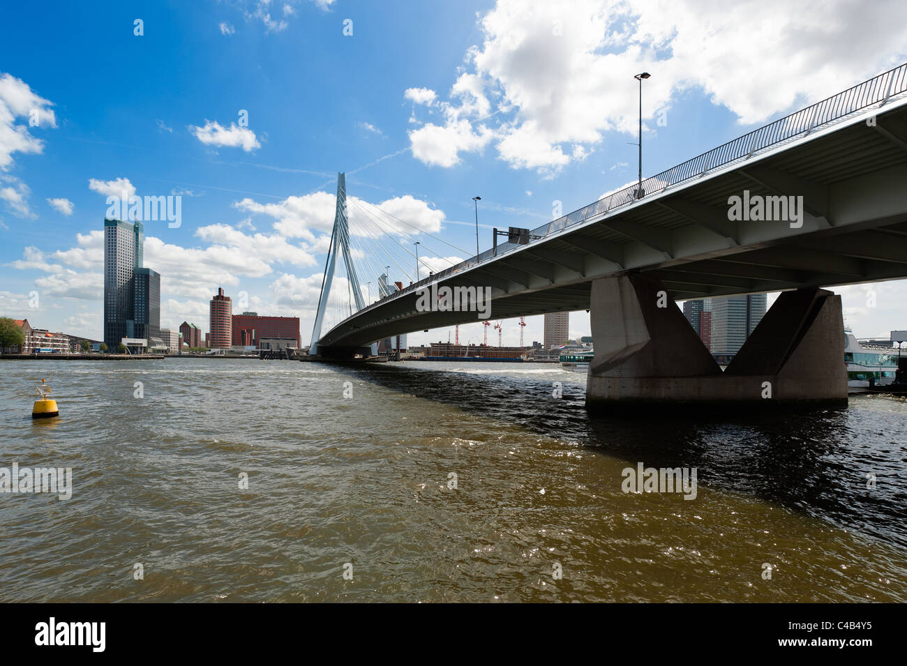 Weekino Ornamento Di Natale Rotterdam – Ponte Erasmus In Ceramica Lucida 7,2 Cm, Decorazione Albero Double Face, Souvenir Di Viaggio Olanda