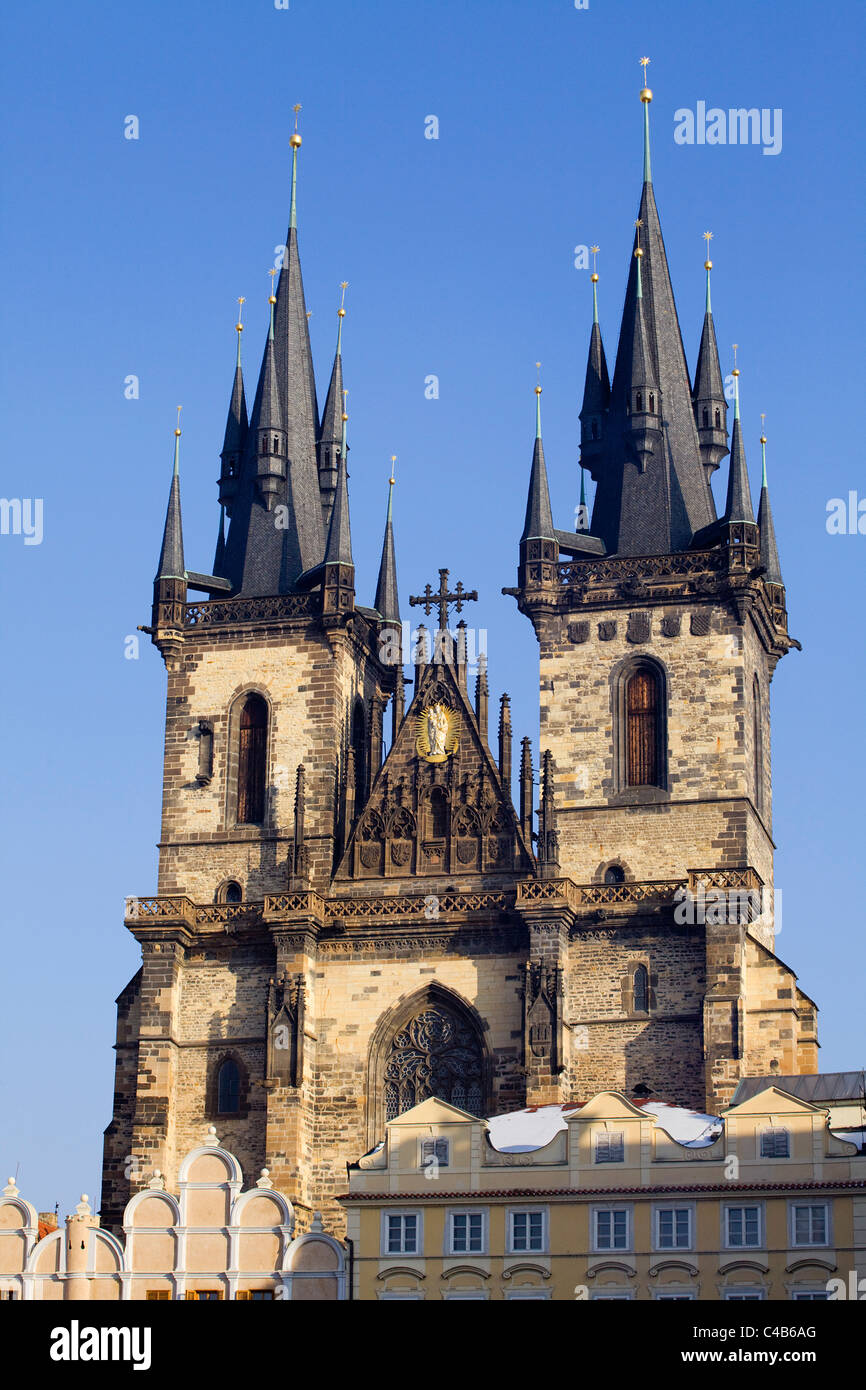 Repubblica Ceca, Praga, Europa; un cartello stradale con il nome del luogo Foto Stock