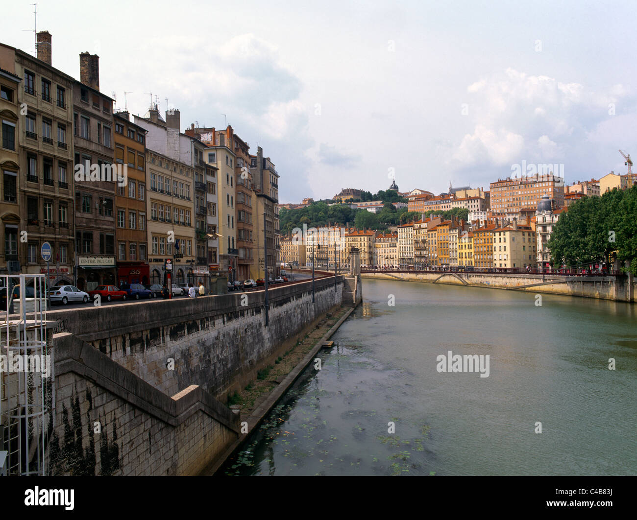 Lione Francia Fiume Saone Foto Stock