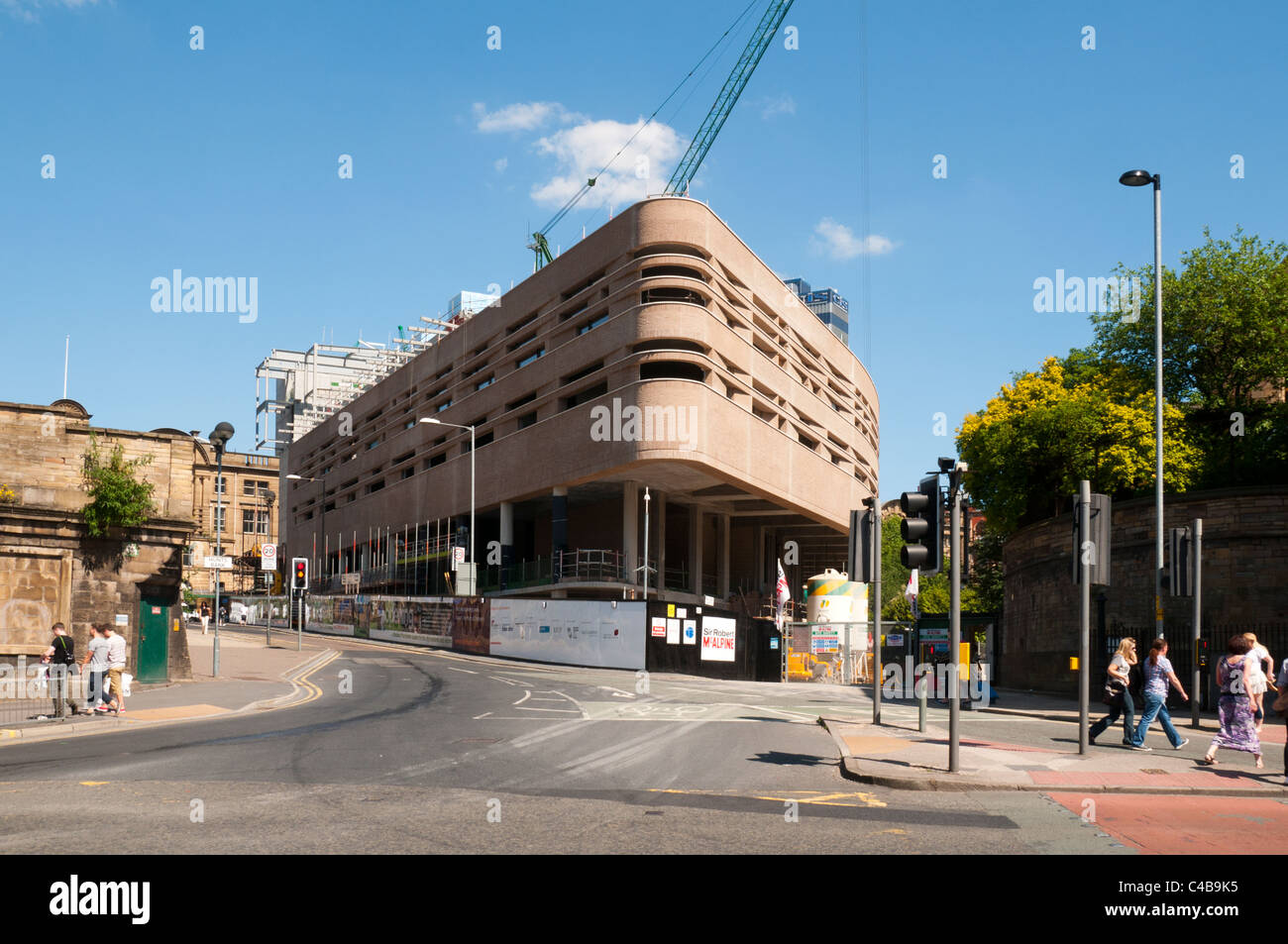 Chetham della Scuola di Musica di estensione in via di completamento. Hunt Bank, Manchester, Inghilterra, Regno Unito. Roger Stephenson architetti, 2012 Foto Stock