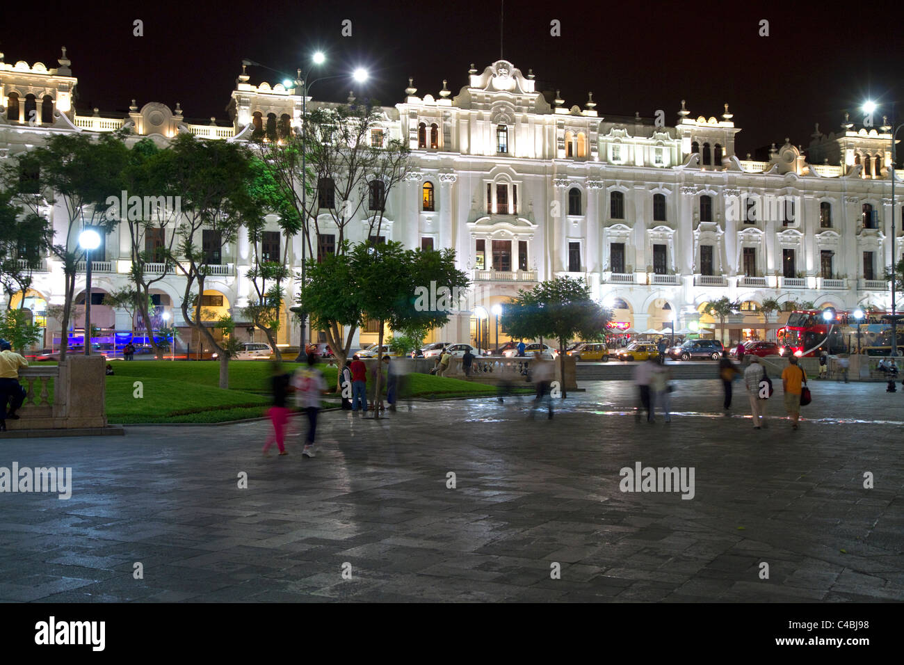 Plaza San Martin situato nel centro storico di Lima, Perù. Foto Stock