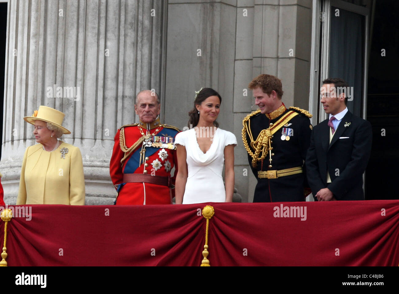 PIPPA Middleton e il principe Harry presso il Royal nozze del principe William e Kate Middleton Foto Stock