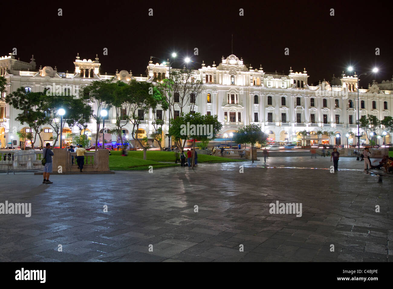 Plaza San Martin situato nel centro storico di Lima, Perù. Foto Stock