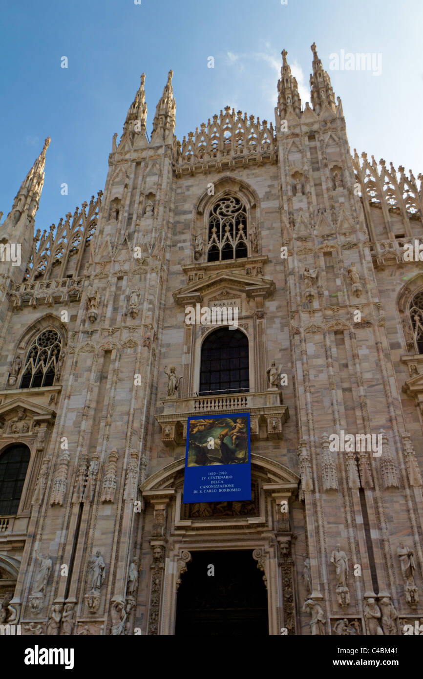 Il Duomo di Milano esterno Foto Stock