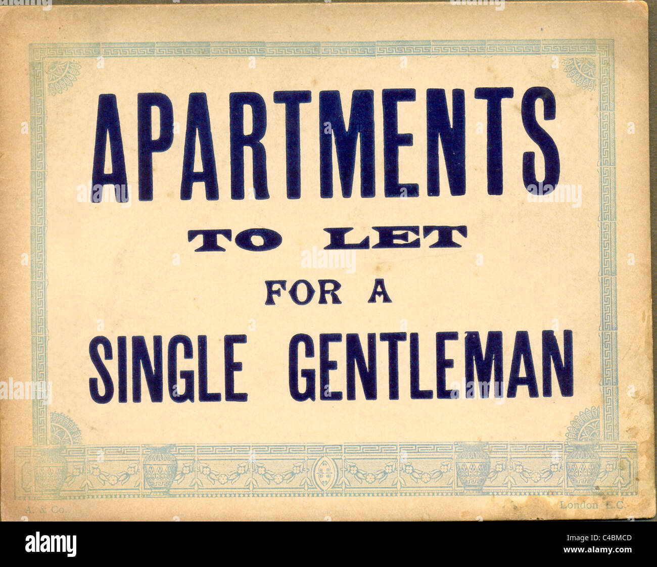 Finestra vittoriana bill pubblicità filoni Foto Stock