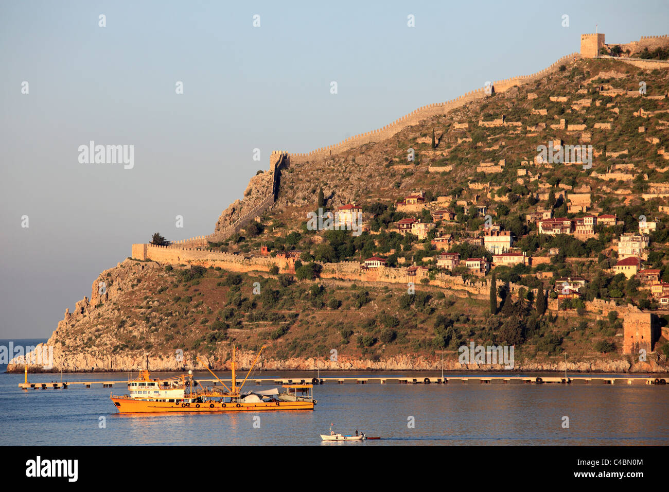 La Turchia, Alanya, Fortezza di Seljuk, skyline, Foto Stock