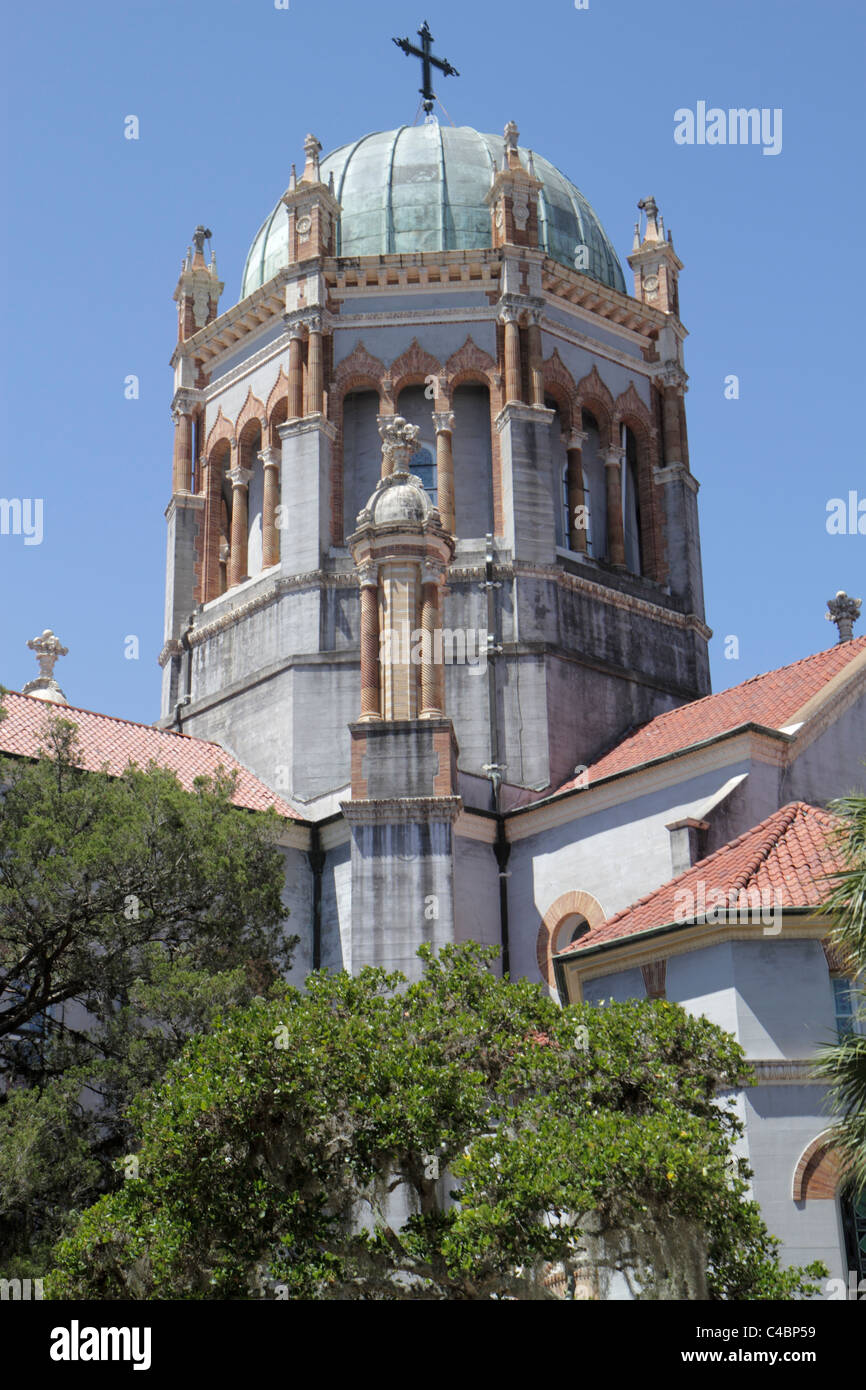 St. Augustine Florida, Memorial Presbyterian Church, 1890, cupola, stile rinascimentale veneziano, edificio, i visitatori viaggio turistico tour Foto Stock