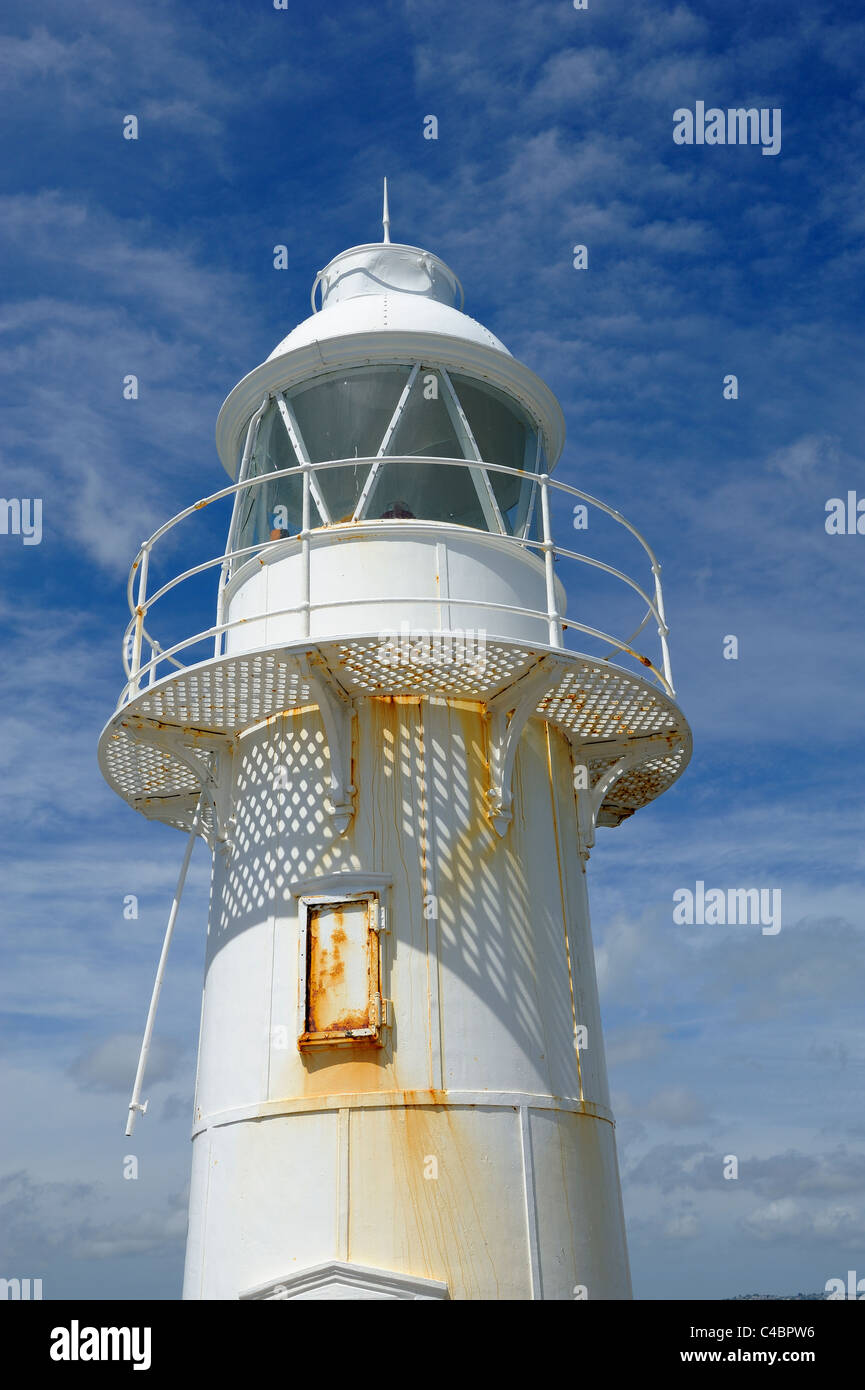 Brixham faro arroccato alla fine del frangionde Devon England Regno Unito Foto Stock