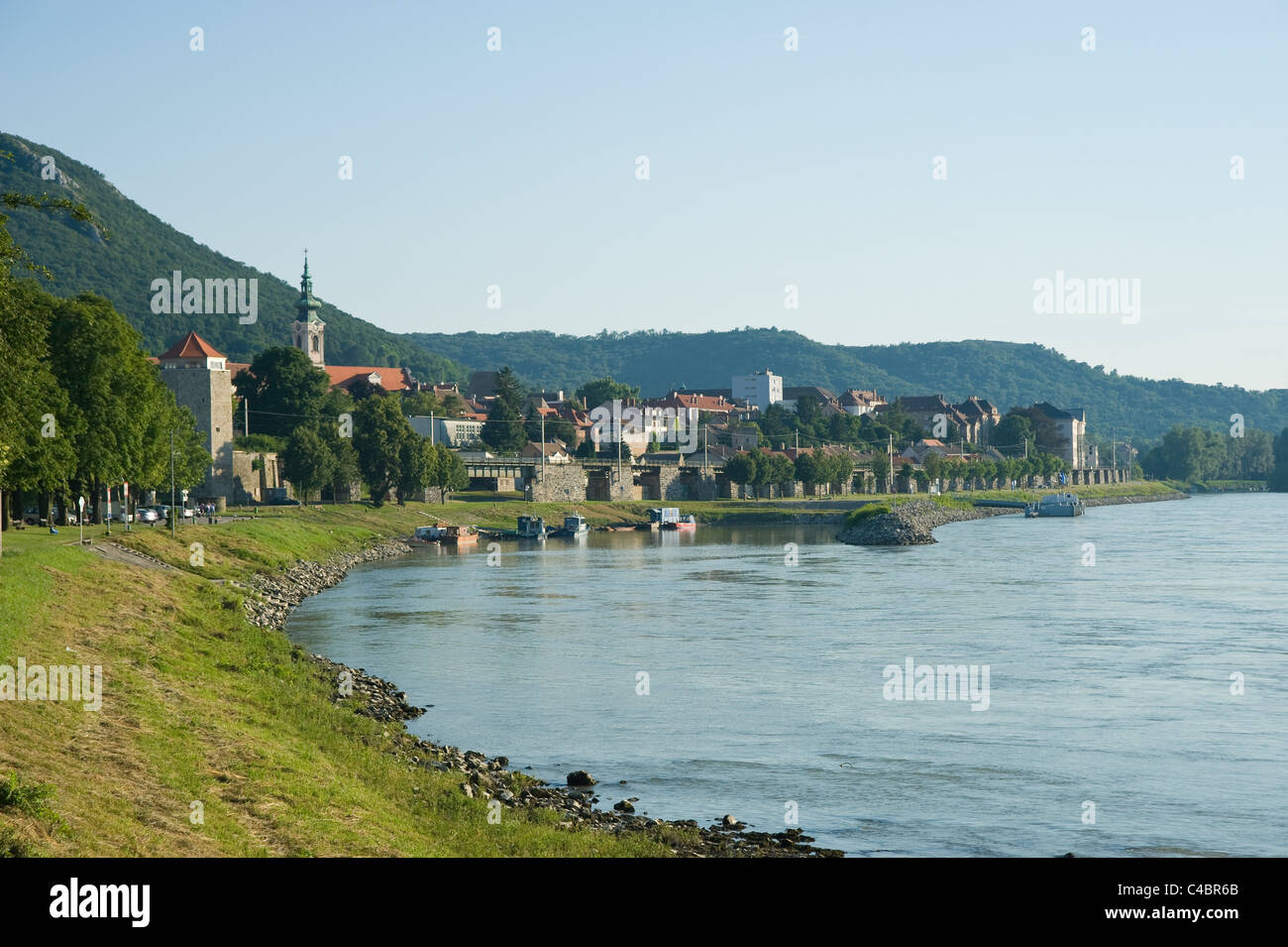 Austria, Danubio vicino a Hainburg (vicino al confine slovacco) Foto Stock