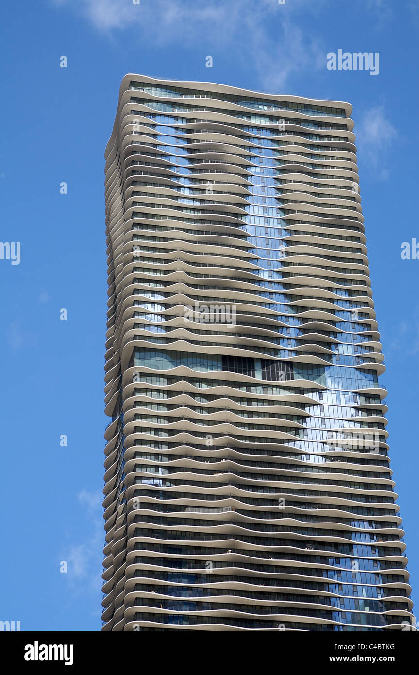 Aqua, un grattacielo di Chicago completato nel 2009 Foto Stock