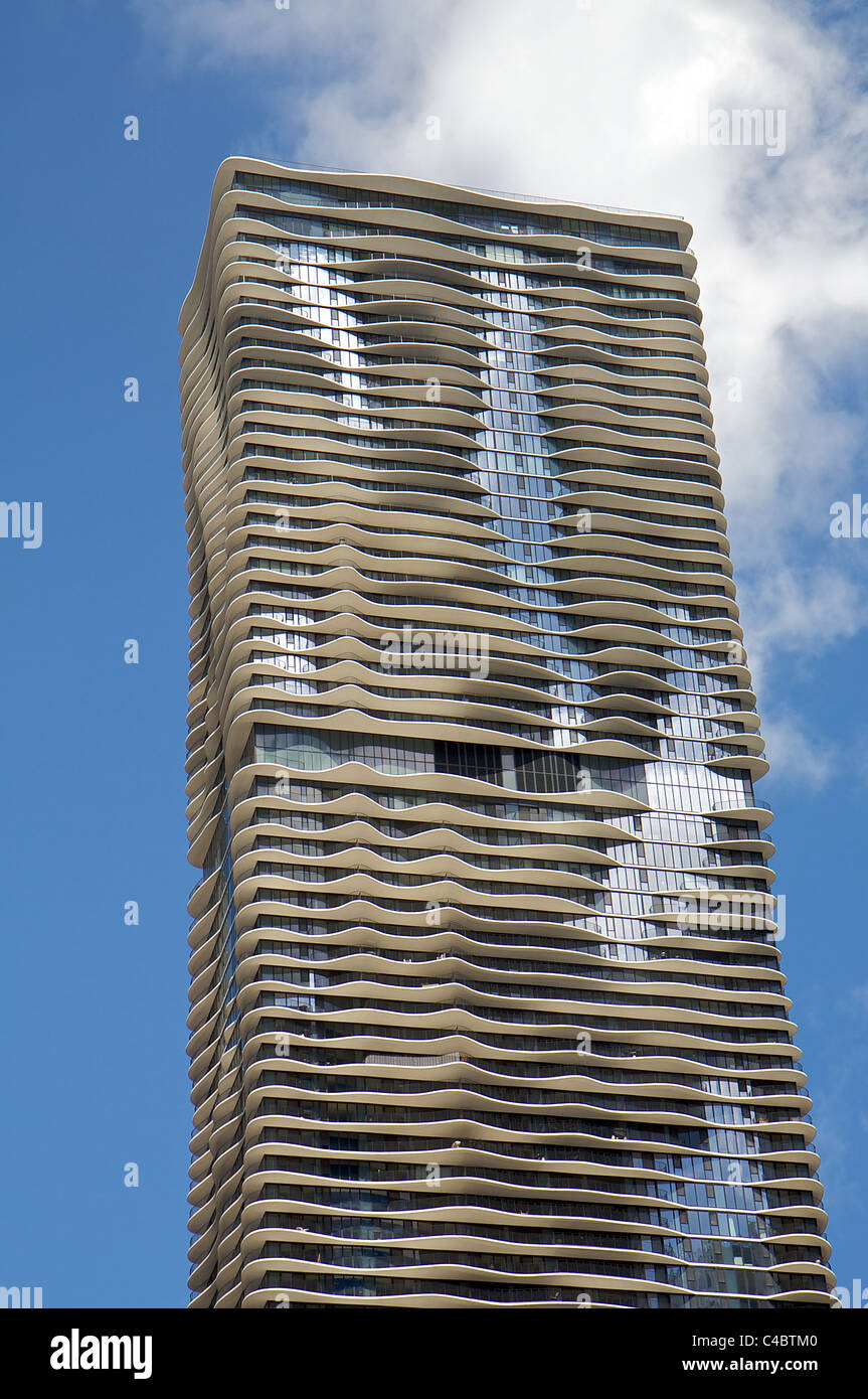 Aqua, un grattacielo di Chicago completato nel 2009 Foto Stock