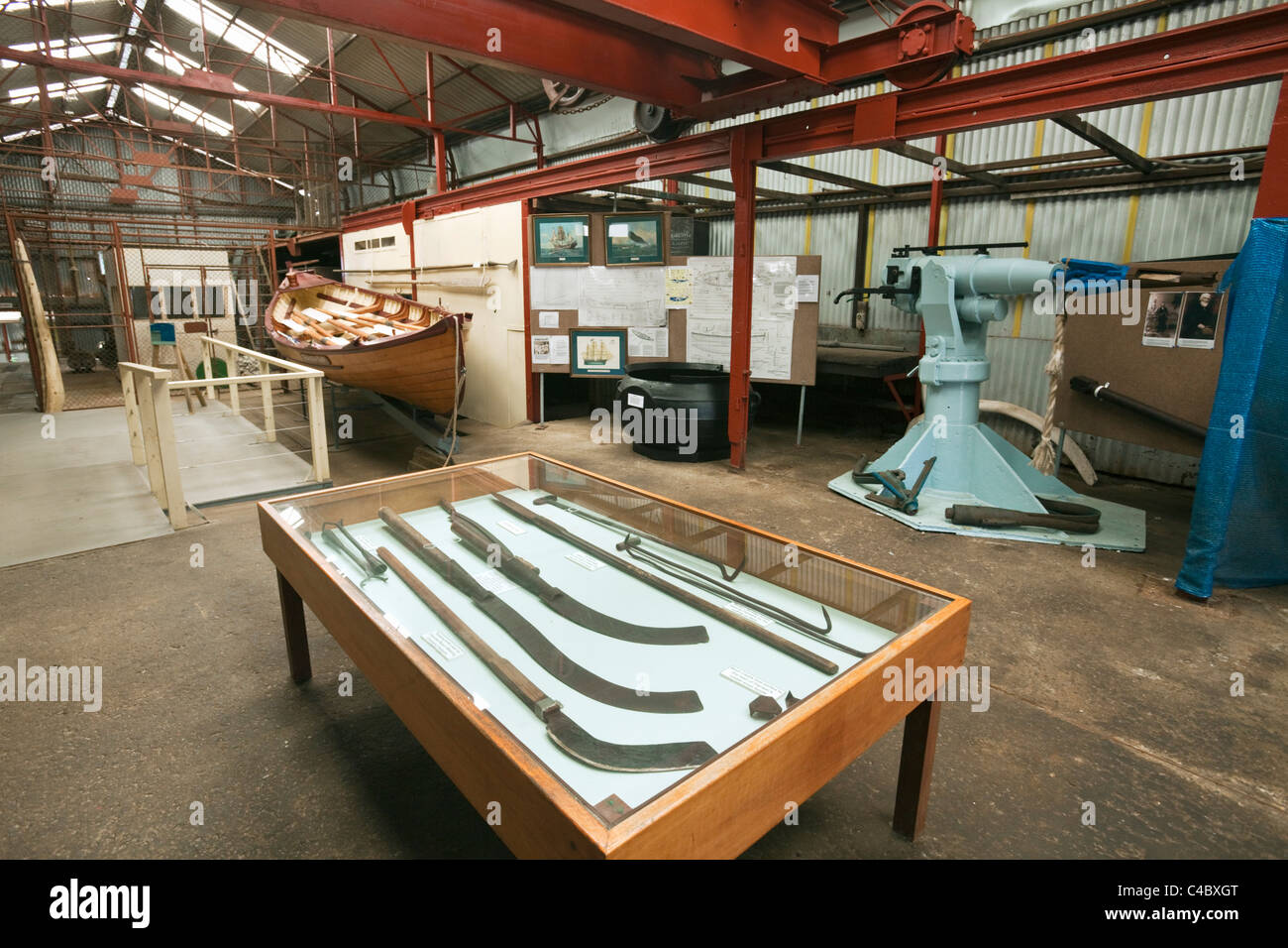 Caccia alle balene manufatti e cimeli di balena Museo Mondiale. Il francese Bay, Albany, Australia occidentale, Australia Foto Stock
