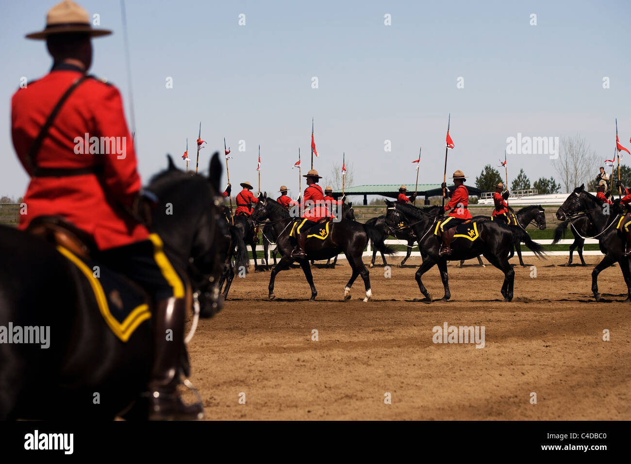 Maggio 2011, Ottawa, Ontario in Canada. Immagini dalla Royal Canadian polizia montata musicale del giro i commissari di revisione. Foto Stock