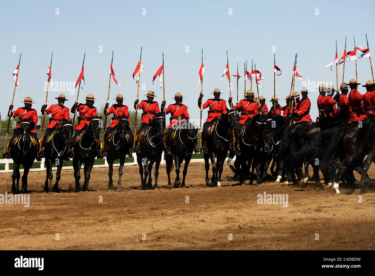 Maggio 2011, Ottawa, Ontario in Canada. Immagini dalla Royal Canadian polizia montata musicale del giro i commissari di revisione. Foto Stock