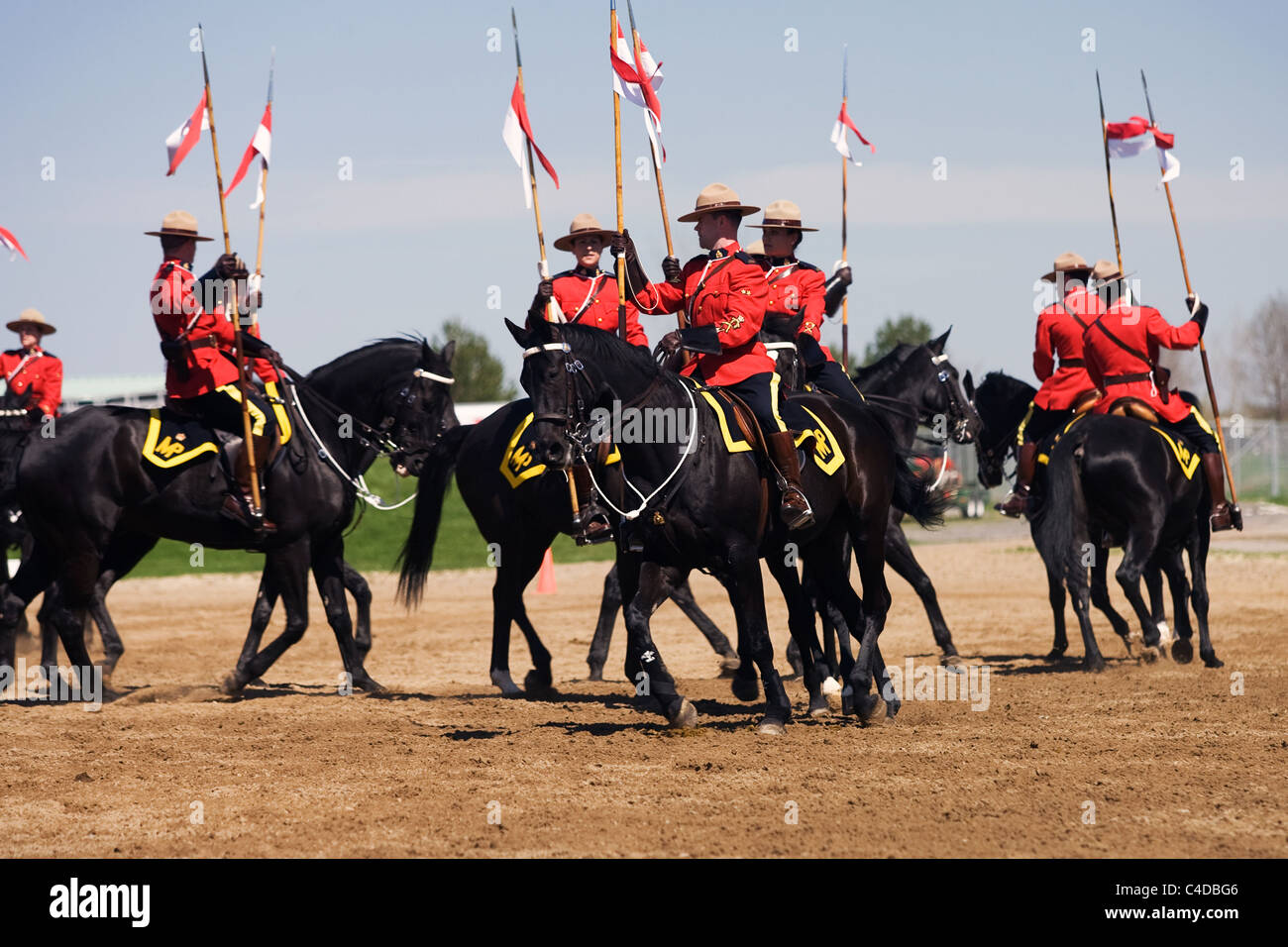 Maggio 2011, Ottawa, Ontario in Canada. Immagini dalla Royal Canadian polizia montata musicale del giro i commissari di revisione. Foto Stock