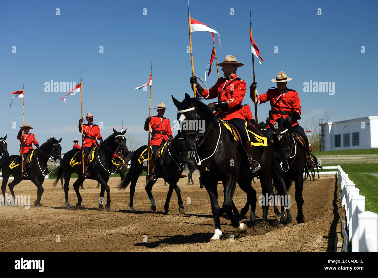 Maggio 2011, Ottawa, Ontario in Canada. Immagini dalla Royal Canadian polizia montata musicale del giro i commissari di revisione. Foto Stock