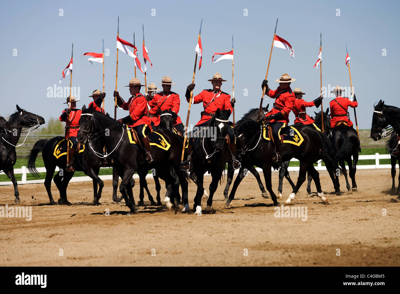 Maggio 2011, Ottawa, Ontario in Canada. Immagini dalla Royal Canadian polizia montata musicale del giro i commissari di revisione. Foto Stock