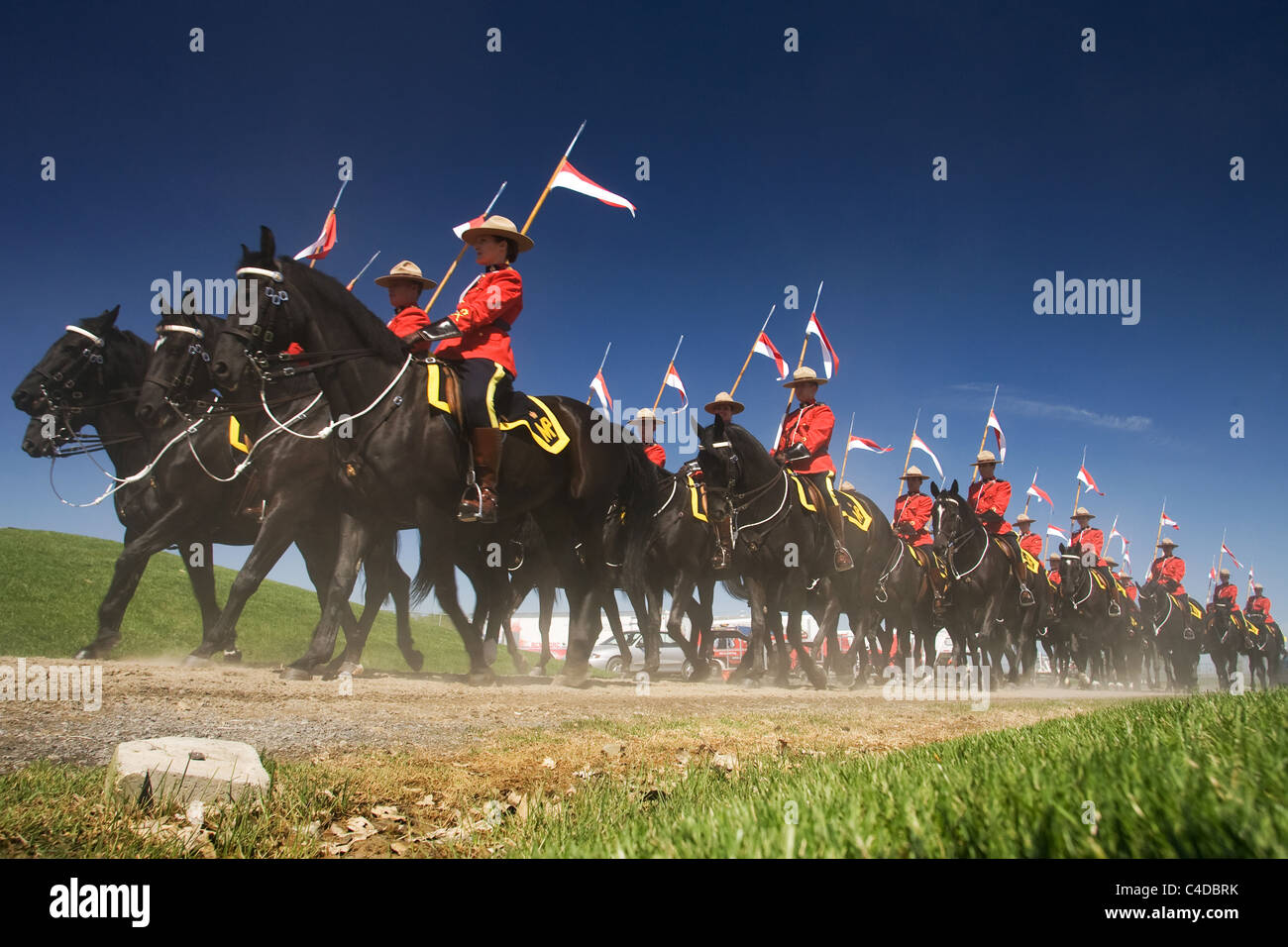 Maggio 2011, Ottawa, Ontario in Canada. Immagini dalla Royal Canadian polizia montata musicale del giro i commissari di revisione. Foto Stock