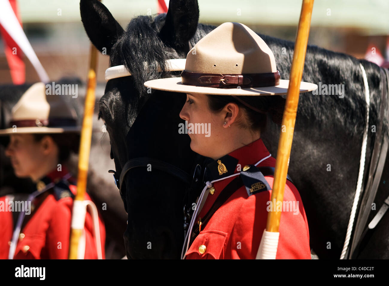 Maggio 2011, Ottawa, Ontario in Canada. Immagini dalla Royal Canadian polizia montata musicale del giro i commissari di revisione. Foto Stock