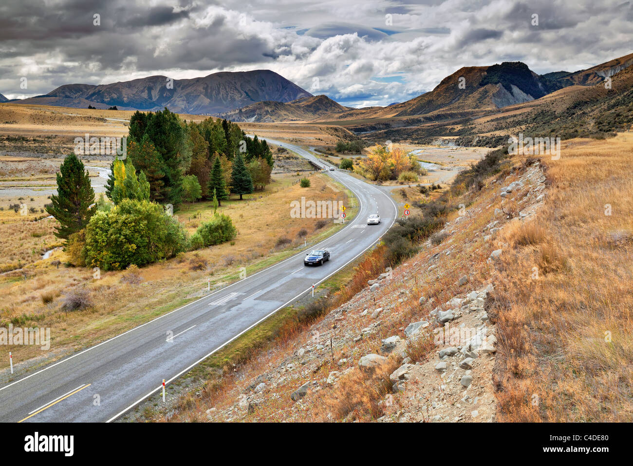 Viaggiare intorno alla Nuova Zelanda lato paese Foto Stock