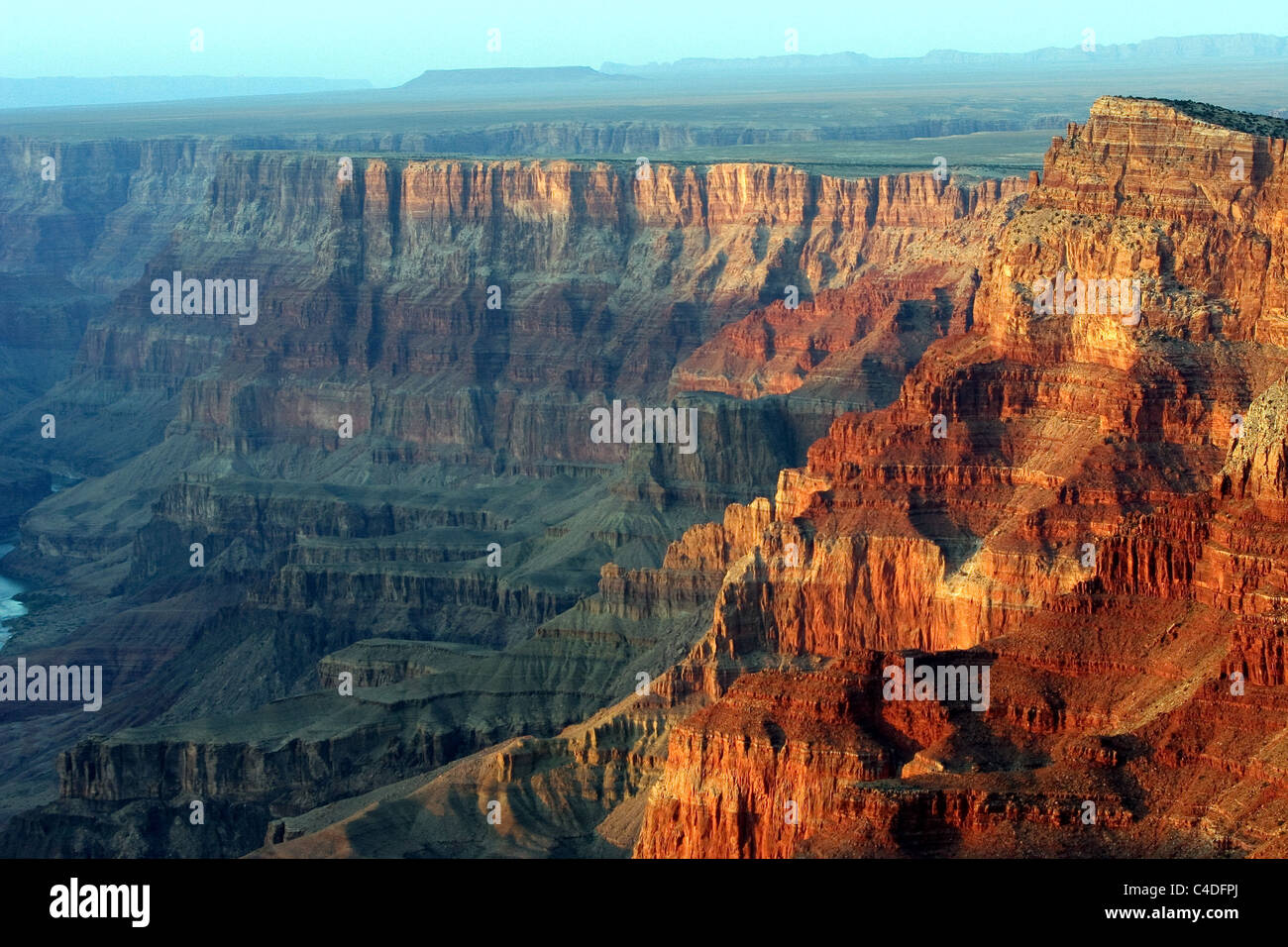 Il Grand Canyon USA dal South Rim al tramonto Foto Stock