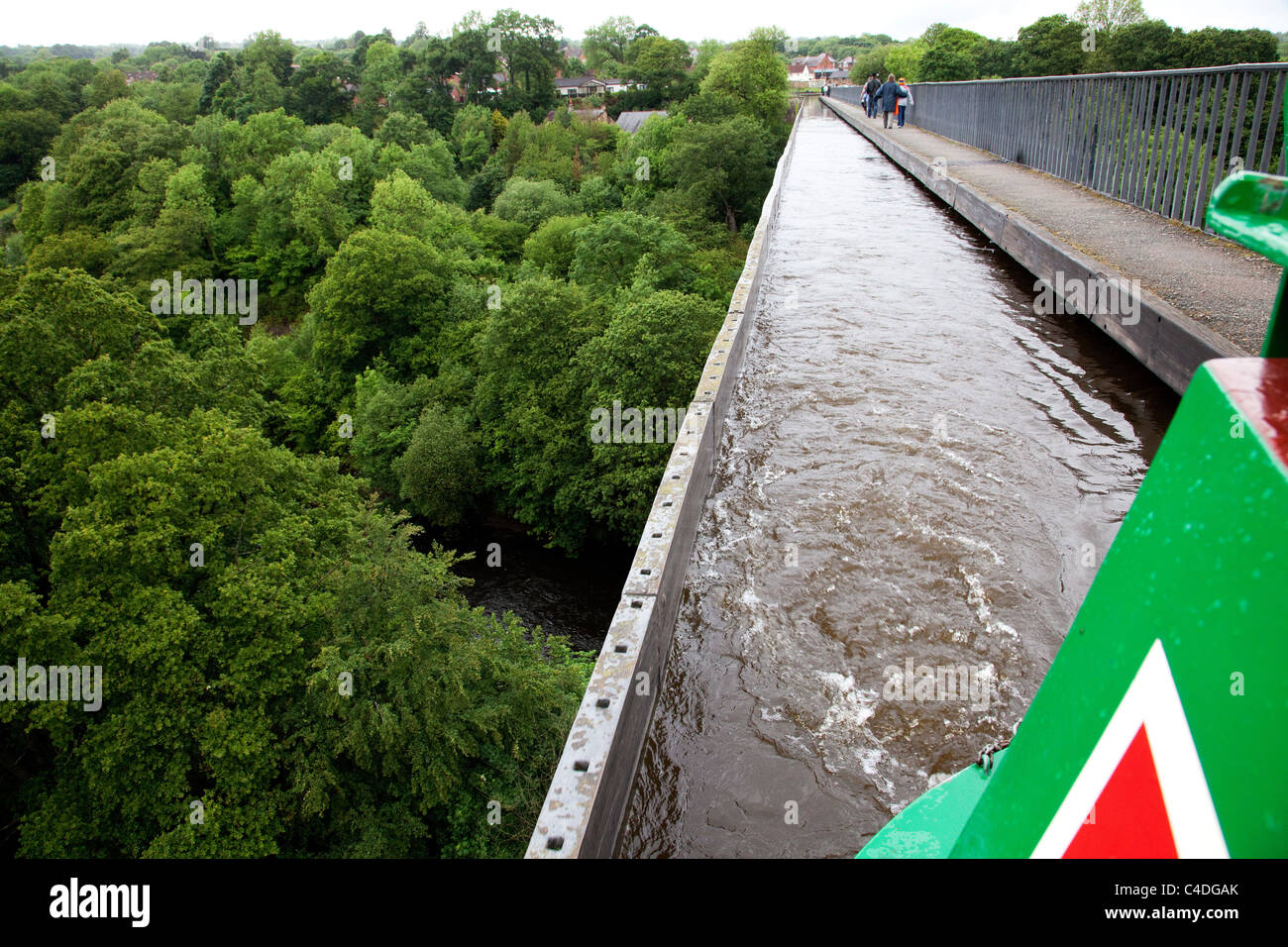 Acquedotto Pontcysyllte Llangollen canal la più lunga agueduct in Gran Bretagna Foto Stock