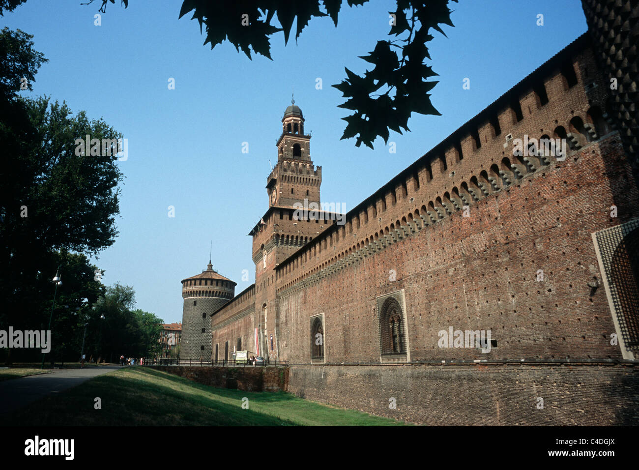 Il Castello Sforzesco di Milano (Italia). Foto Stock