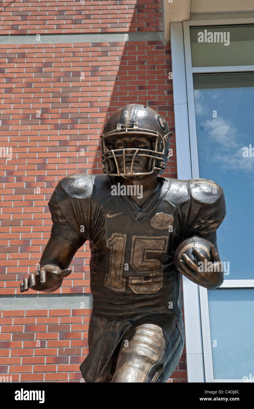 Università di Florida Heisman Trophy vincitori calcio statue Tim Tebow Foto Stock