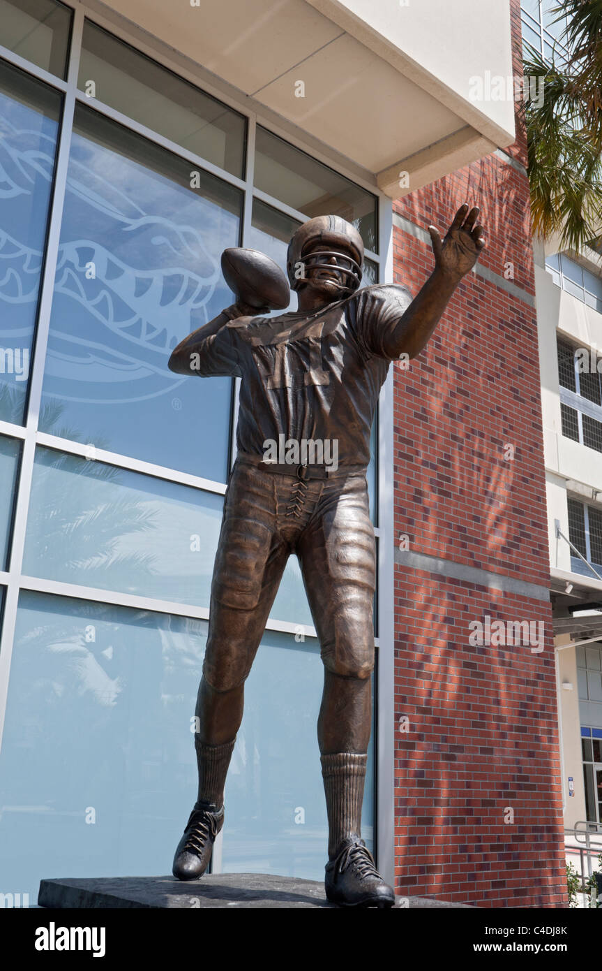 Università di Florida Heisman Trophy vincitori calcio statue Steve Spurrier Foto Stock