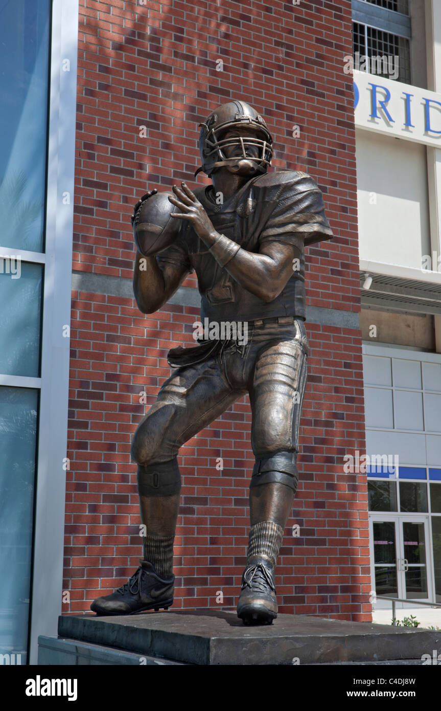 Università di Florida Heisman Trophy vincitori calcio statue Danny Wuerffel Foto Stock