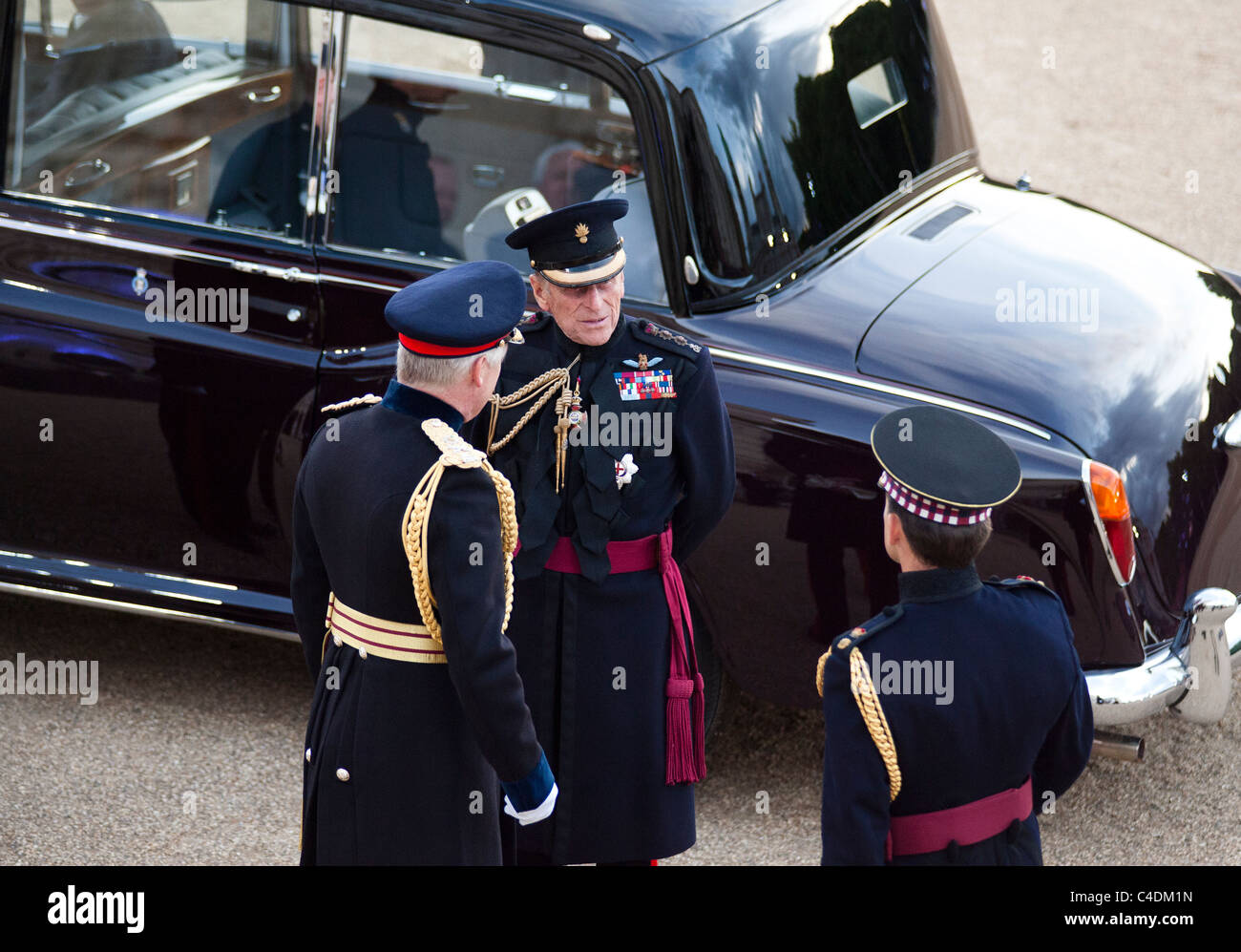 Sua Altezza Reale il Principe Filippo Duca di Edimburgo per colloqui ufficiali dell'esercito prima del 2011 battendo la cerimonia di ritiro a Londra Foto Stock