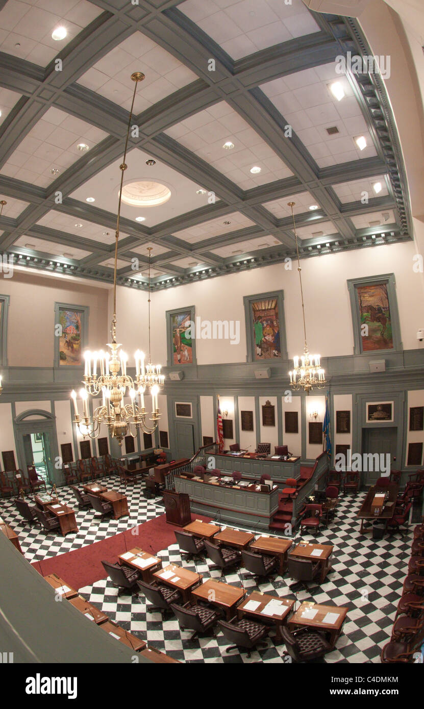 Delaware Camera del Senato nello stato in casa (Capitol) in Dover Foto Stock