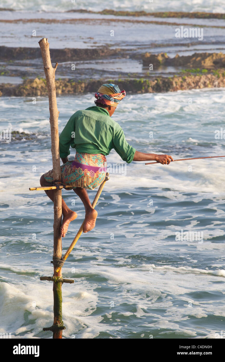 Pescatori dello Stilt Foto Stock