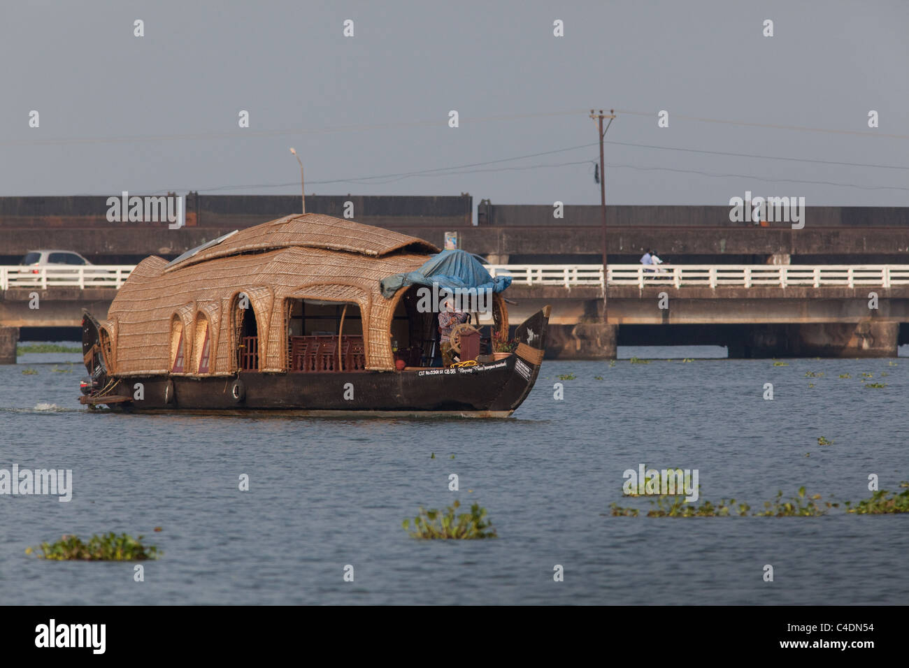 Houseboat sul Kerela Backwaters Foto Stock
