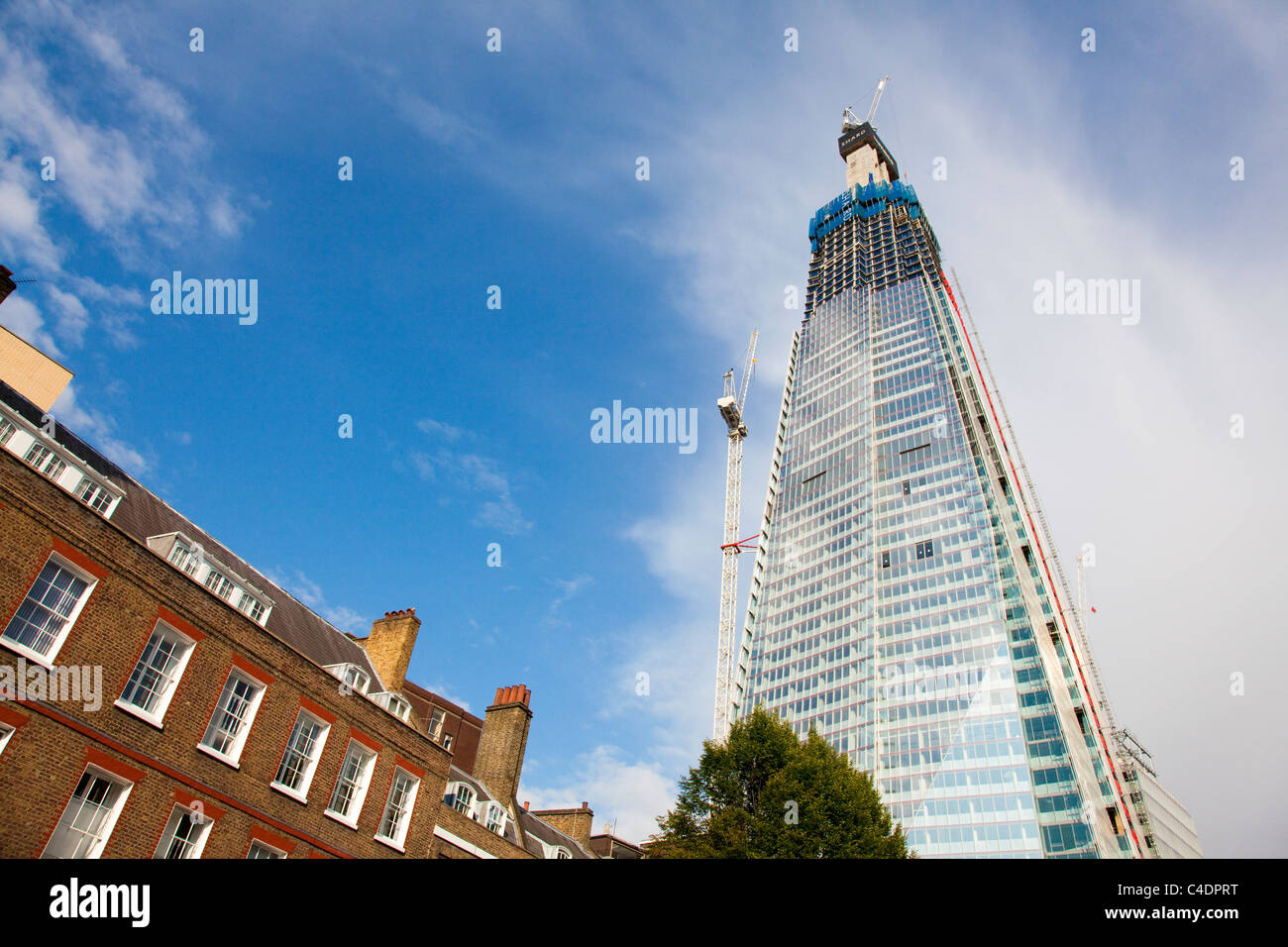La Shard, London Bridge trimestre, in costruzione, London, Regno Unito Foto Stock