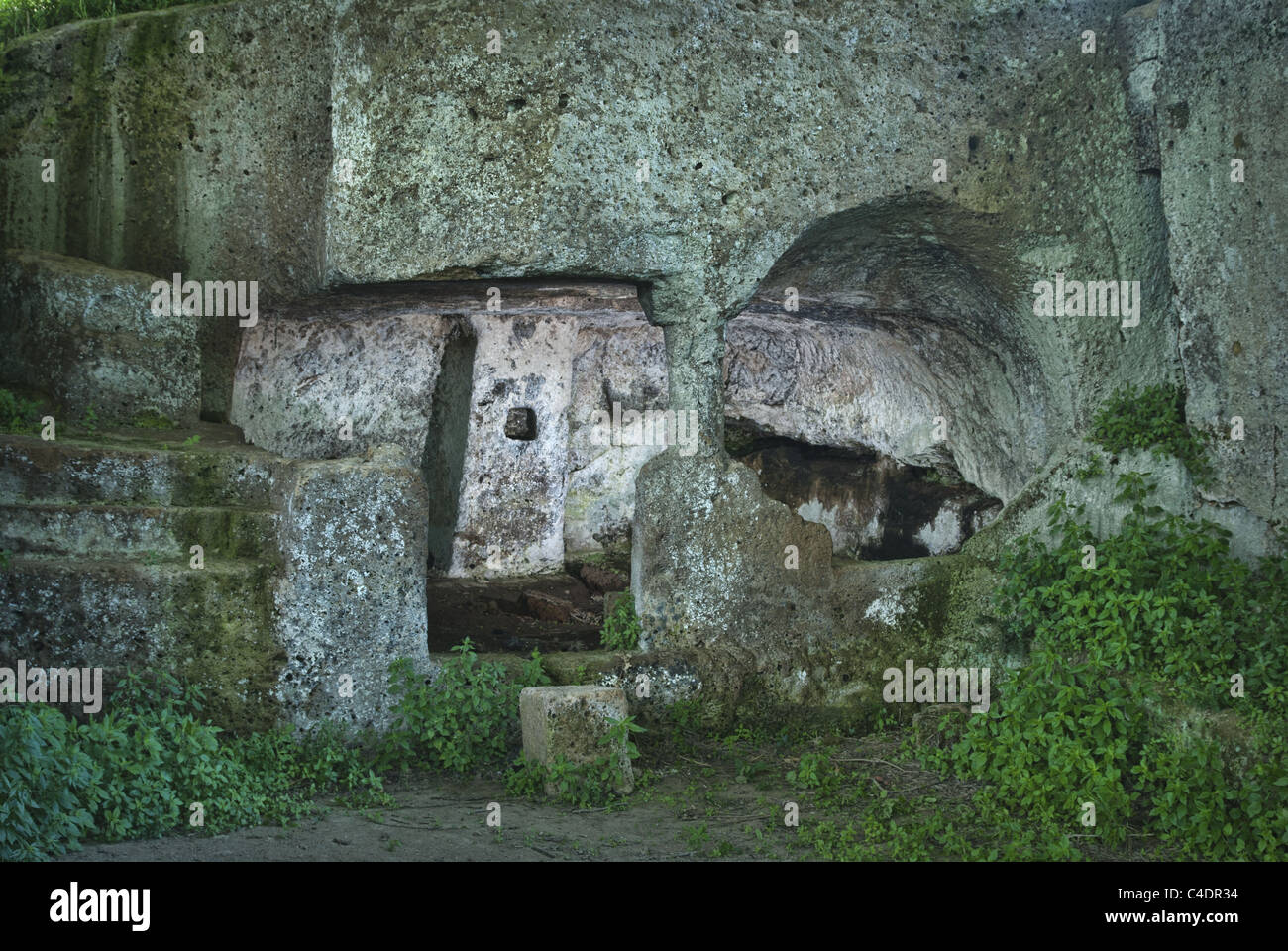 Il cosiddetto "Leader cabina' in Luni sito archeologico, Italia centrale. Foto Stock