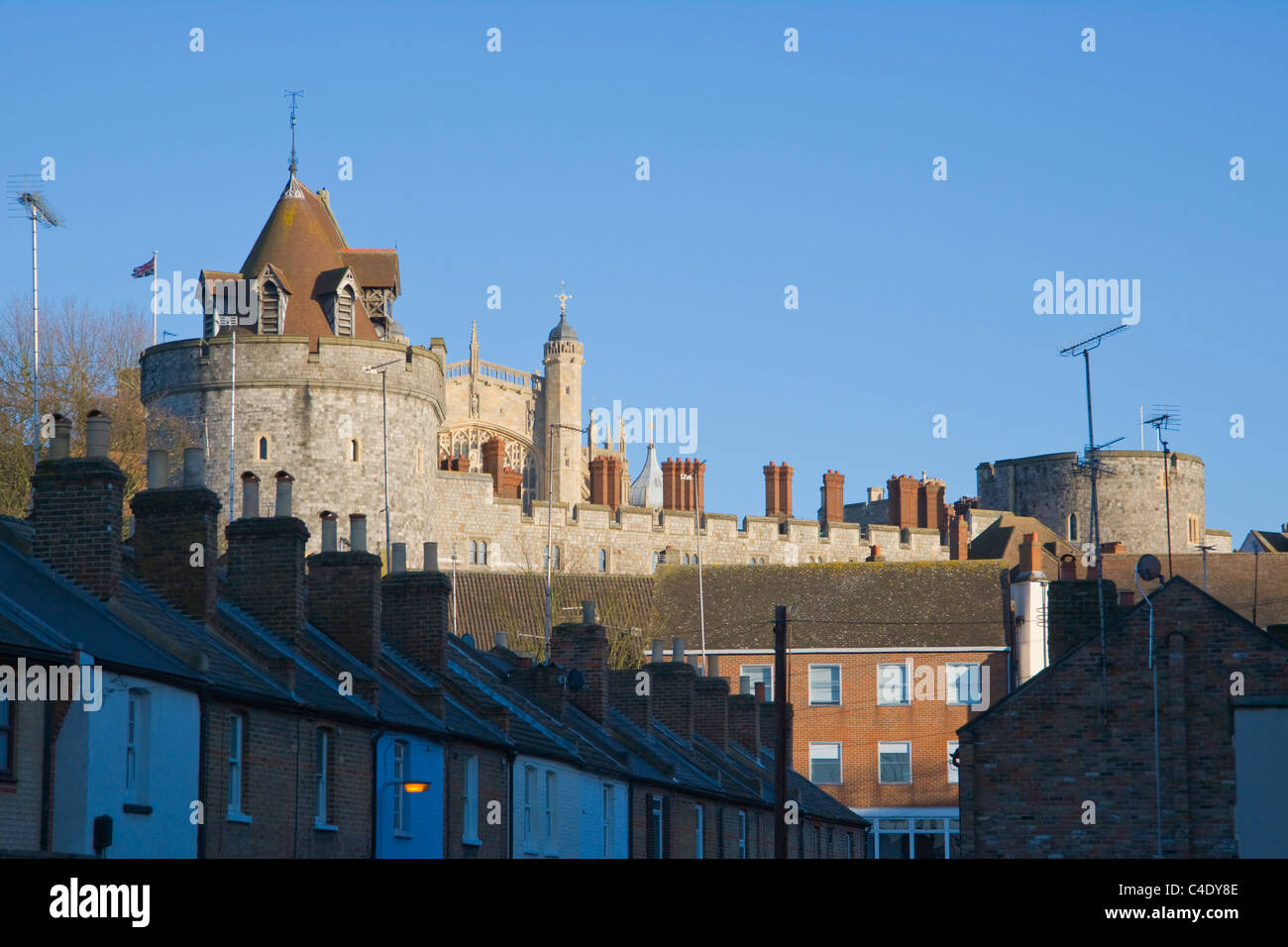 Il Castello di Windsor, Goswell Road, Windsor, Berkshire, Inghilterra, Regno Unito Foto Stock