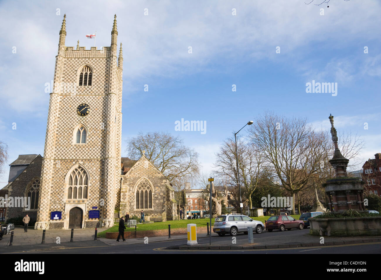 La lettura Minster Minster chiesa di Santa Maria Vergine da Butts, Reading, Berkshire, Regno Unito Foto Stock