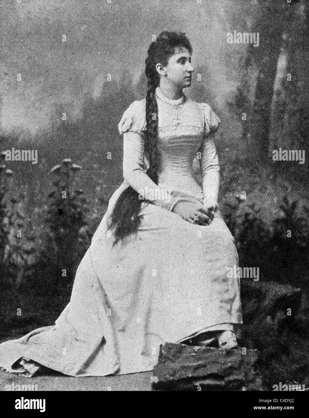 Helen 'Nellie Melba" come in primo luogo è comparso in Grand Opera - Gilda in "Rigoletto" - XIX secolo fotografia; Foto Stock