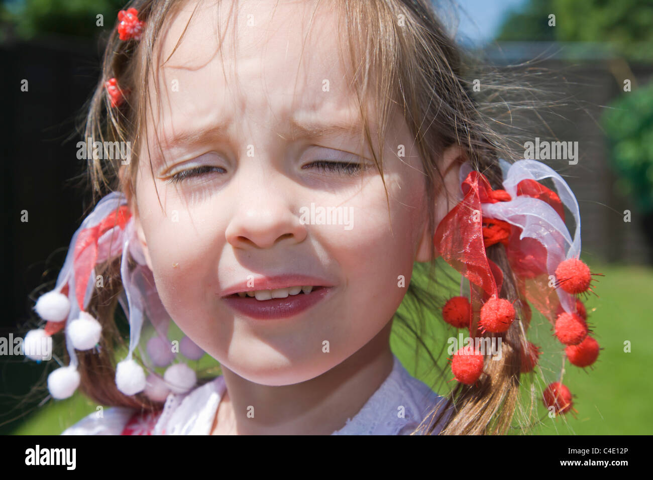 4 anni ragazza Foto Stock