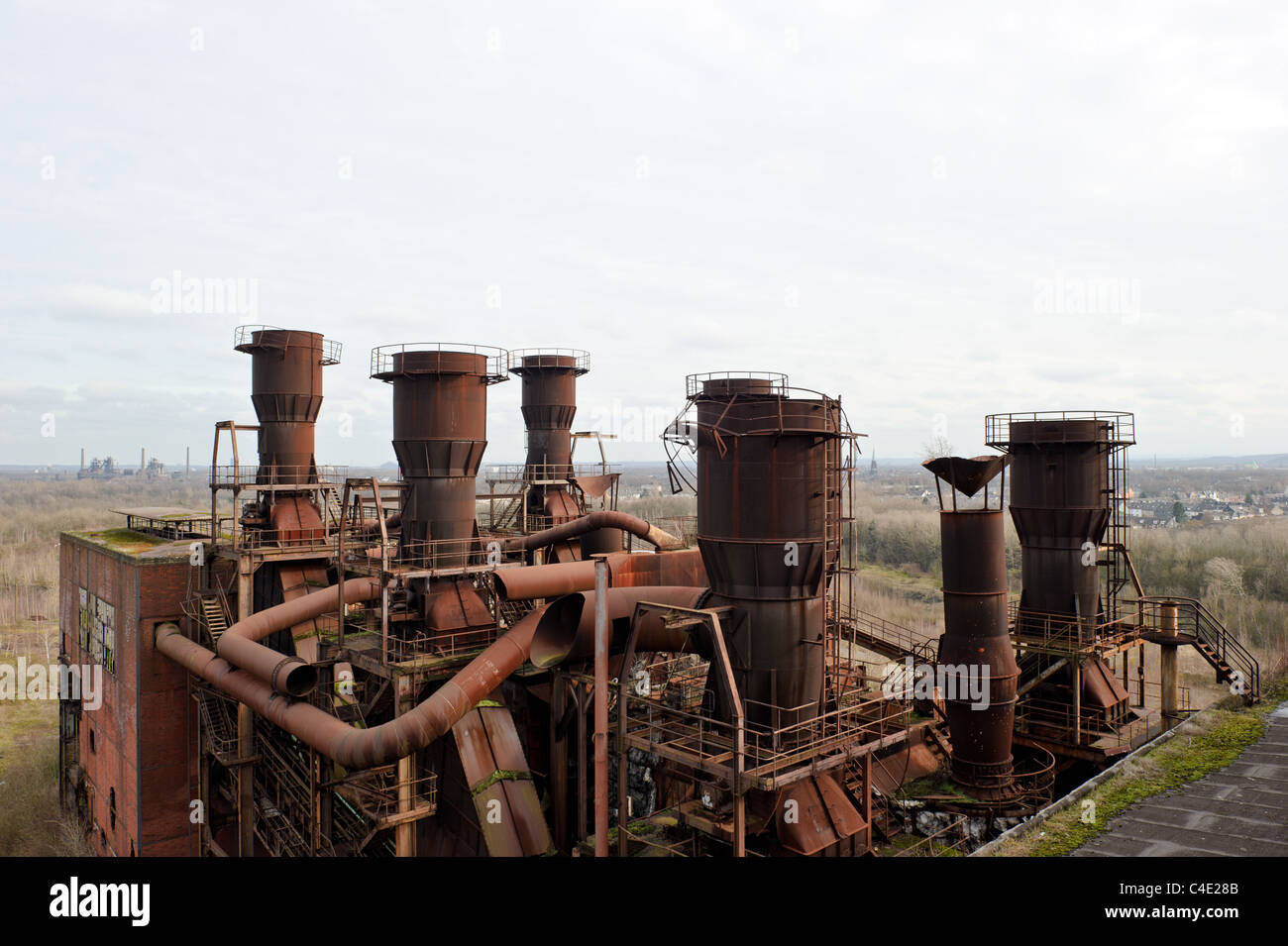 Abbandonato sinterizzare processing facility Foto Stock