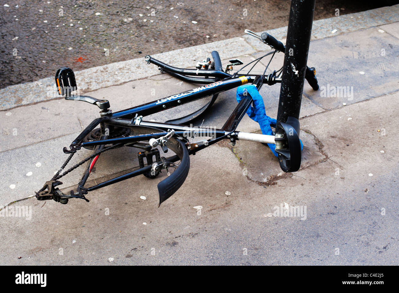 Triste bicicletta, London, England, Regno Unito, Europa Foto Stock