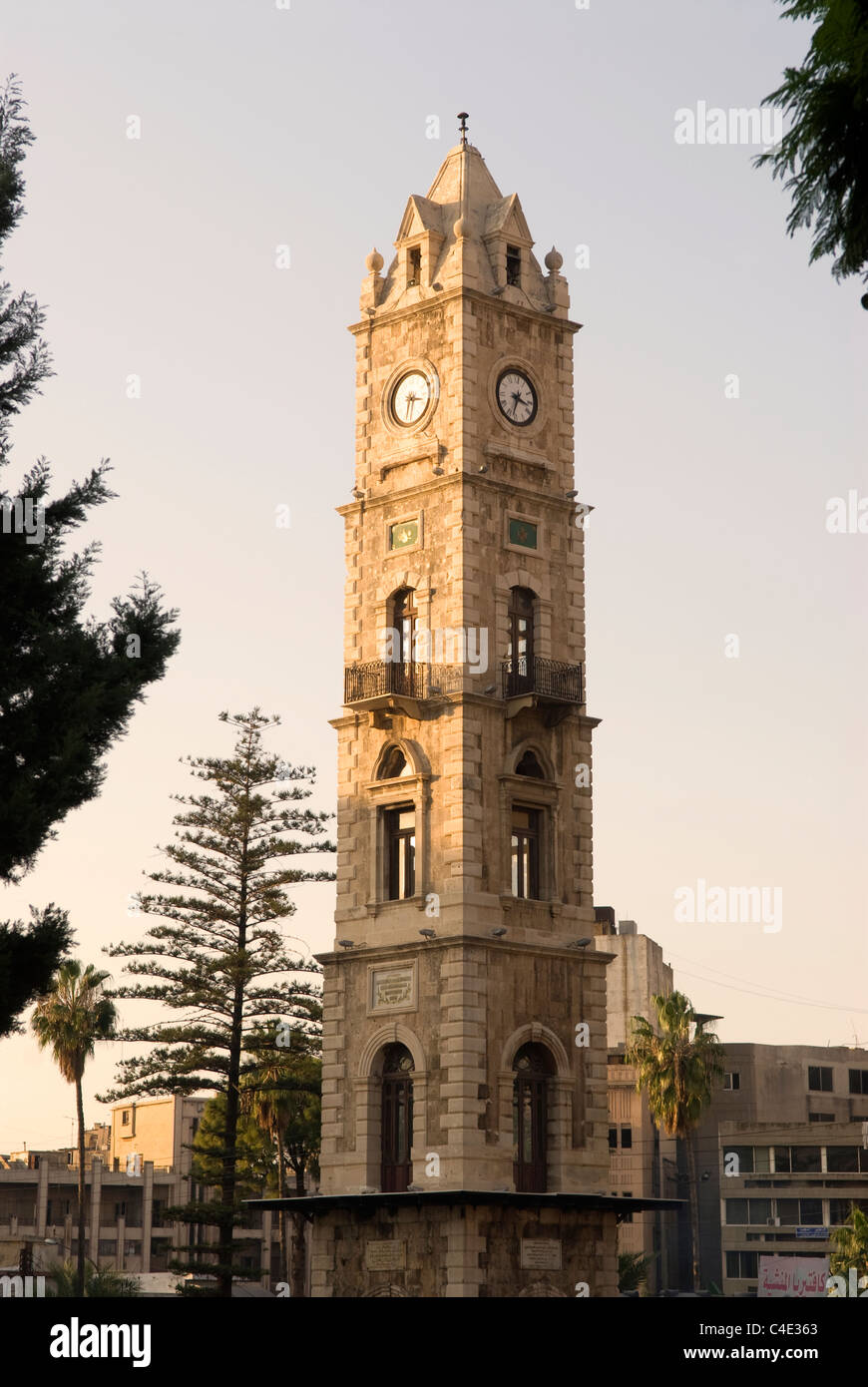 Clock Tower, Tripoli, nel nord del Libano. Foto Stock