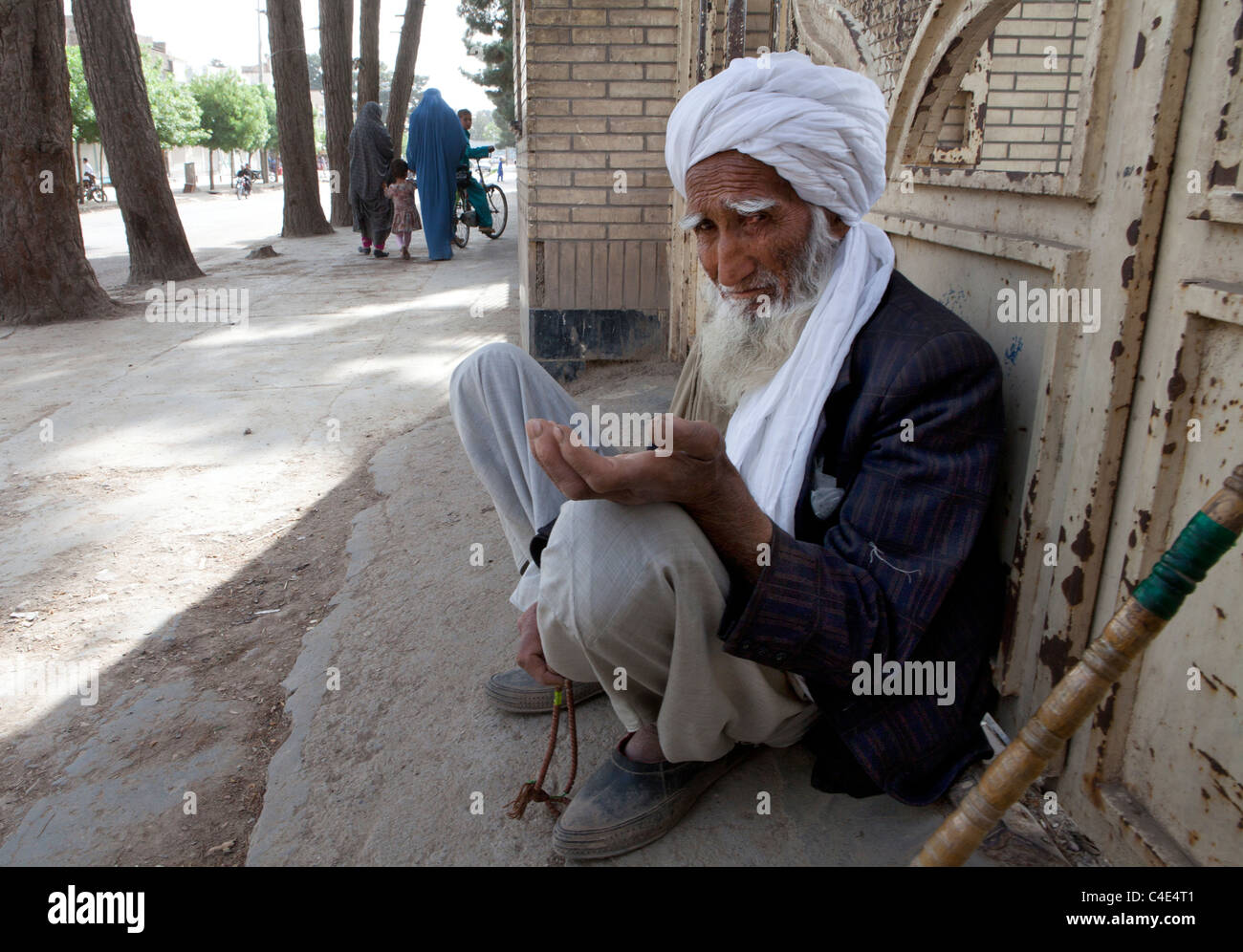 Begger di Herat, Afghanistan Foto Stock