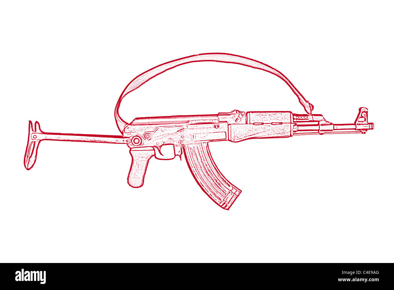 Kalashnikov AK (47) è un russo assualt arma Foto Stock