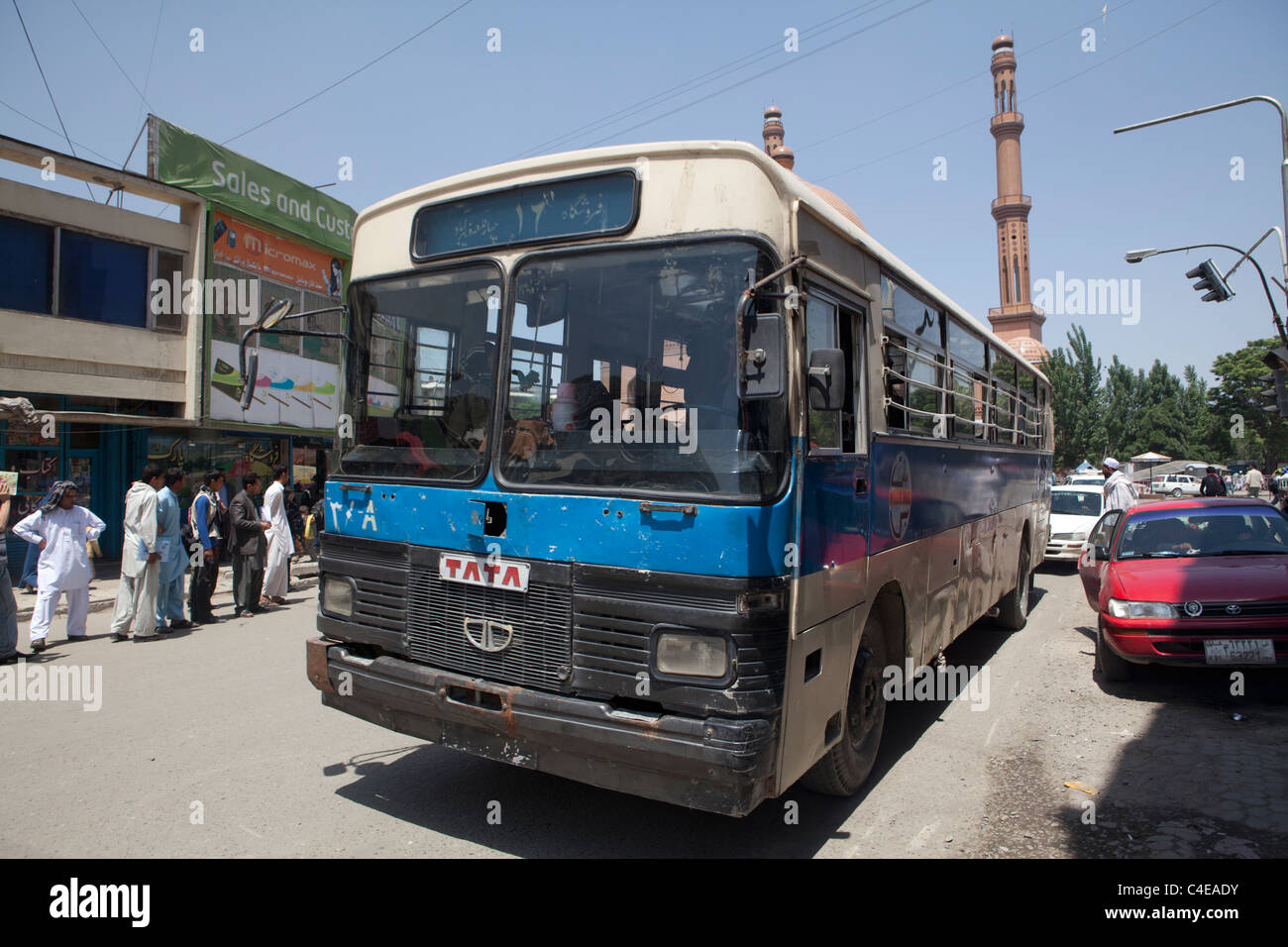 I mezzi di trasporto pubblico a Kabul. Foto Stock
