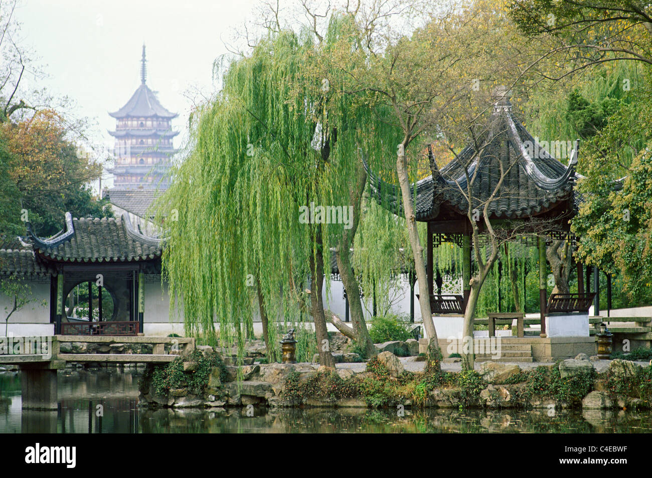 Zhuzheng Yuan (l'Humble Administrator's Garden), costruito nel 1509, Suzhou, Jiangsu, Cina. Foto Stock