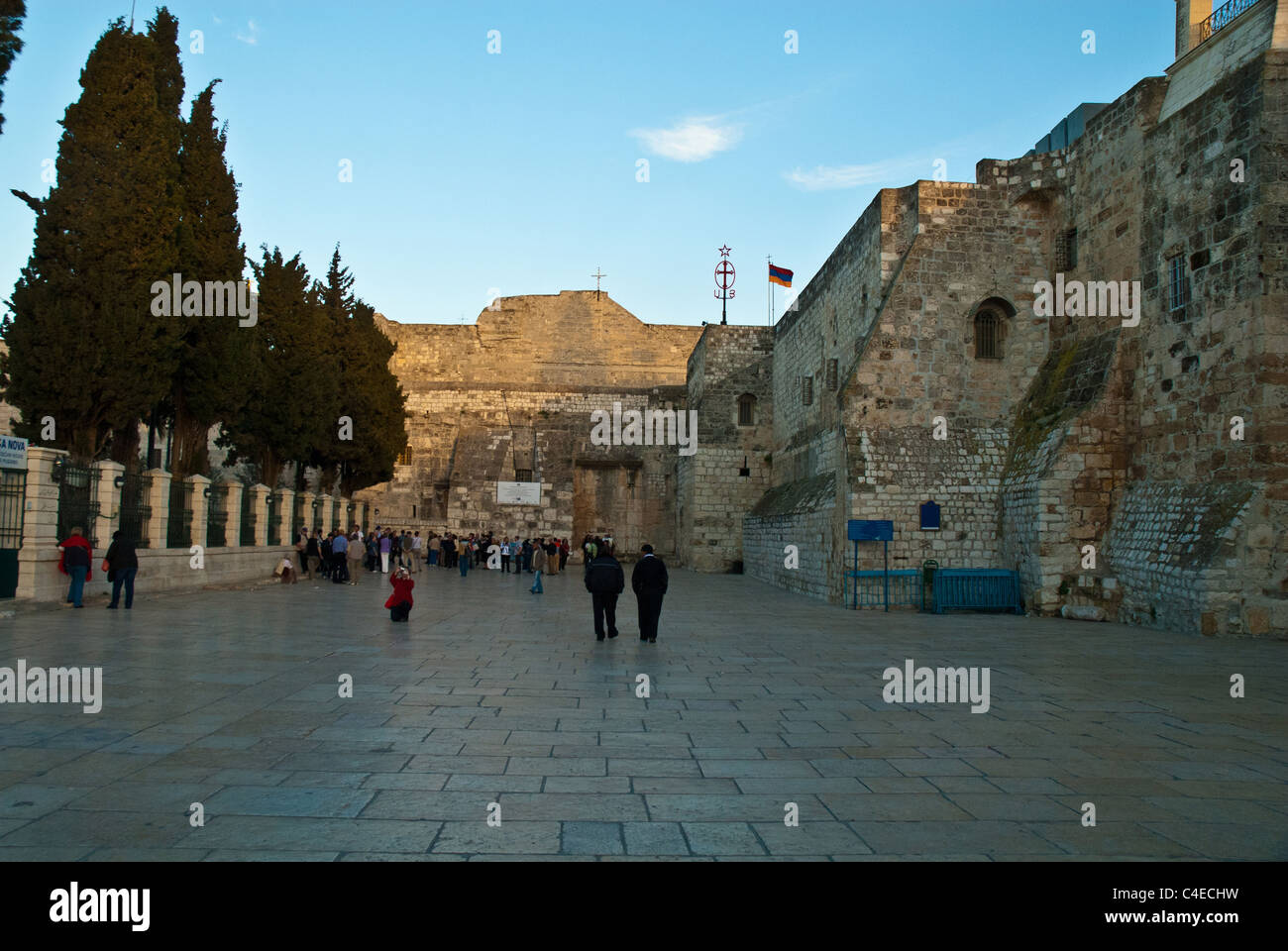 Betlemme è la capitale del Governatorato di Betlemme dell'Autorità Nazionale Palestinese e un mozzo di cultura palestinese Foto Stock