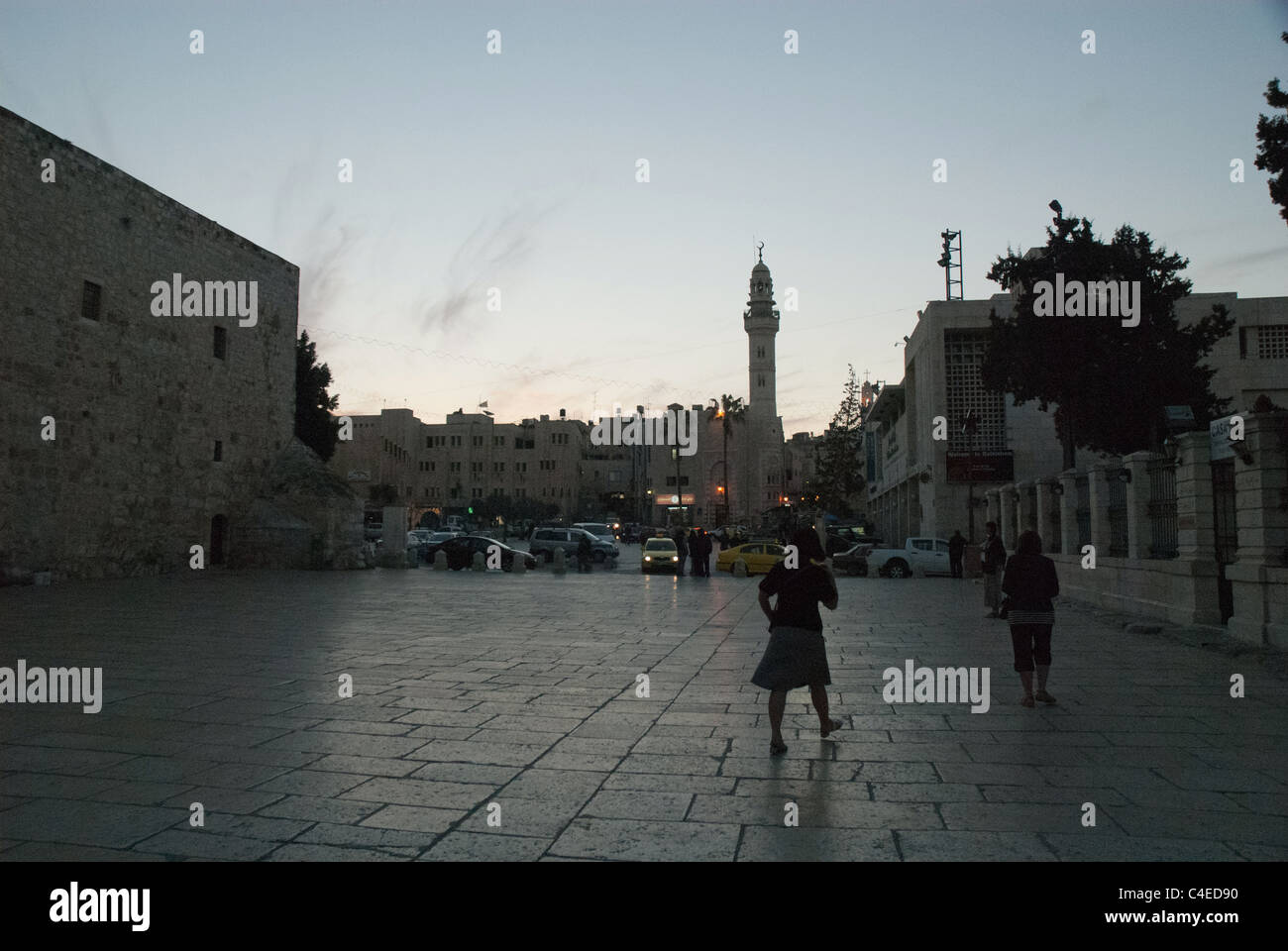 Betlemme è la capitale del Governatorato di Betlemme dell'Autorità Nazionale Palestinese e un mozzo di cultura palestinese Foto Stock